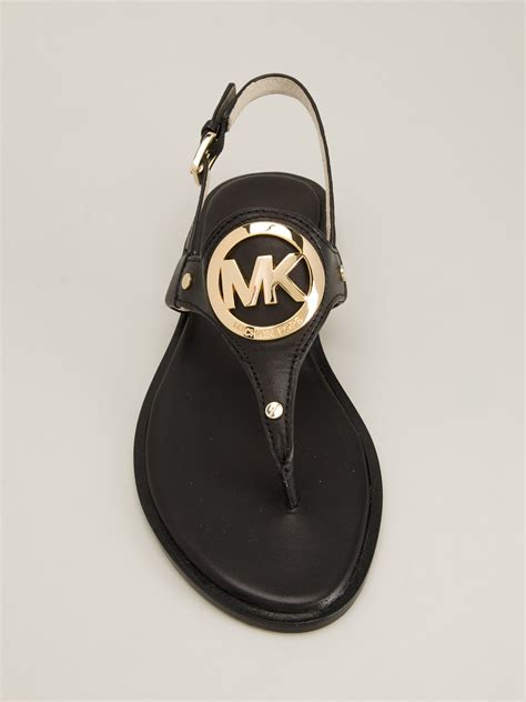 michael kors flat black sandals|Michael Kors black flats 8m.